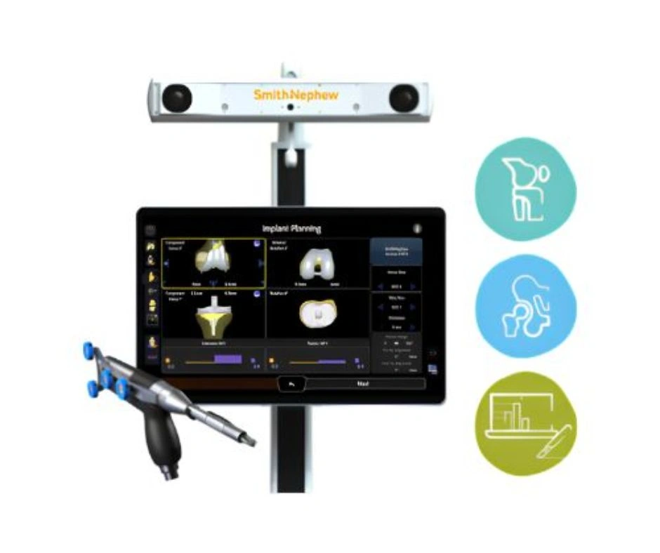 Robotic partial knee replacement procedure