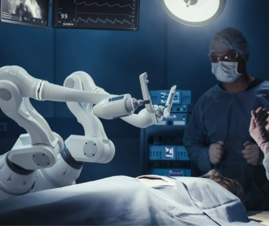 Robotic hip replacement procedure