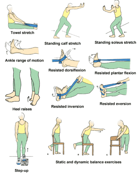 Ankle Rehab Chart